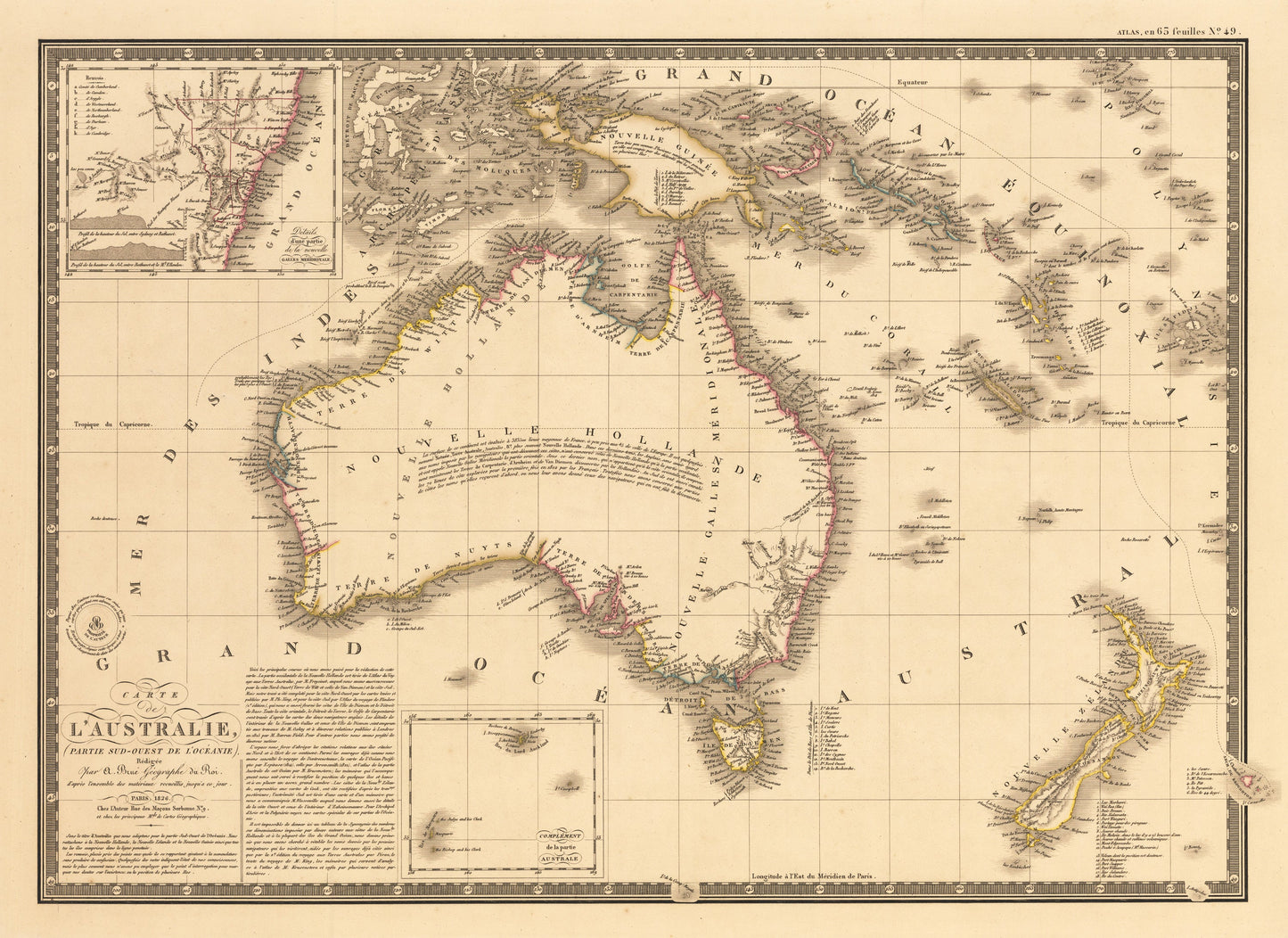 1826 Carte de L¡¯Australie, (Partie Sud-Ouest de L¡¯Oceanie)