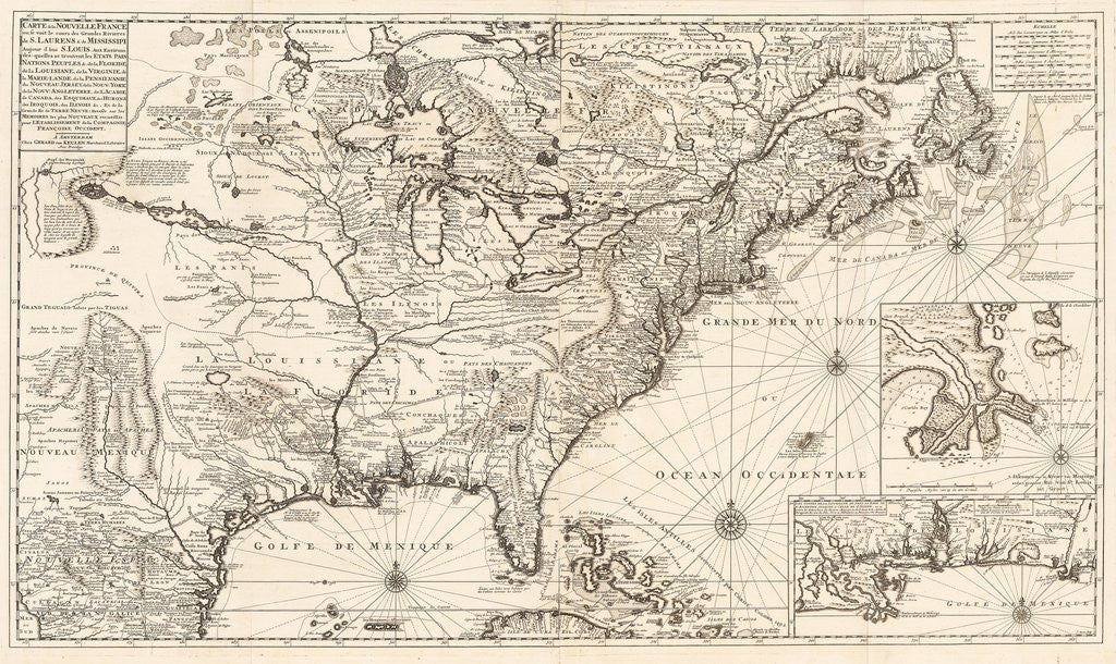 1720 Carte de la Nouvelle France...