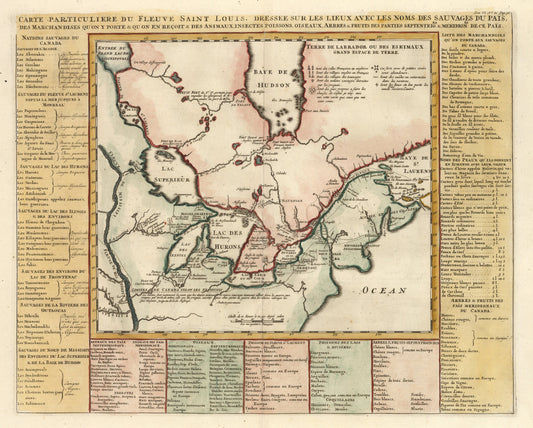 1719 Carte Particuliere Du Fleuve Saint Louis...