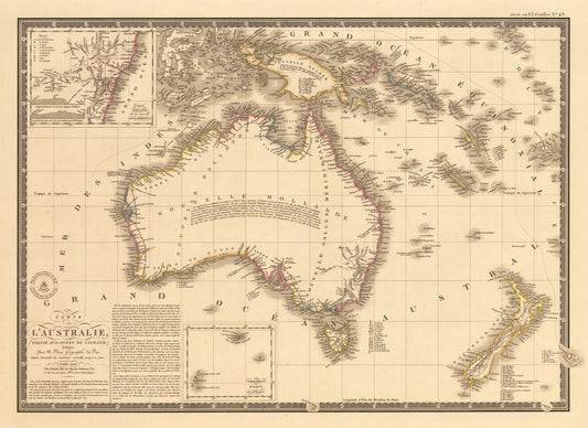 1826 Carte de L¡¯Australie, (Partie Sud-Ouest de L¡¯Oceanie)