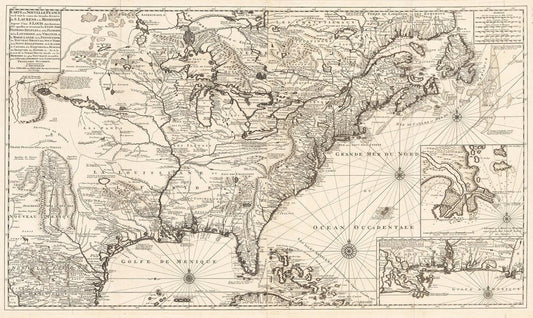 1720 Carte de la Nouvelle France...