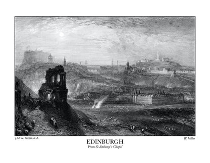 Edinburgh from St Anthony's Chapel by JMW Turner