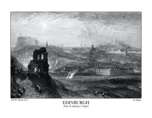 Edinburgh from St Anthony's Chapel by JMW Turner