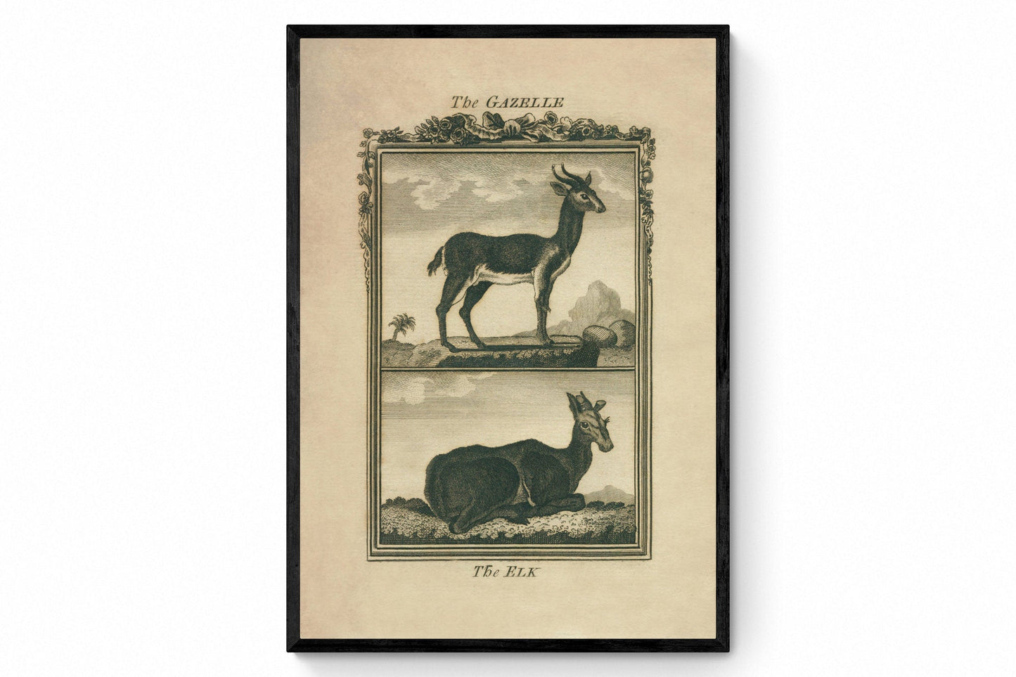 Gazelle and Elk Print