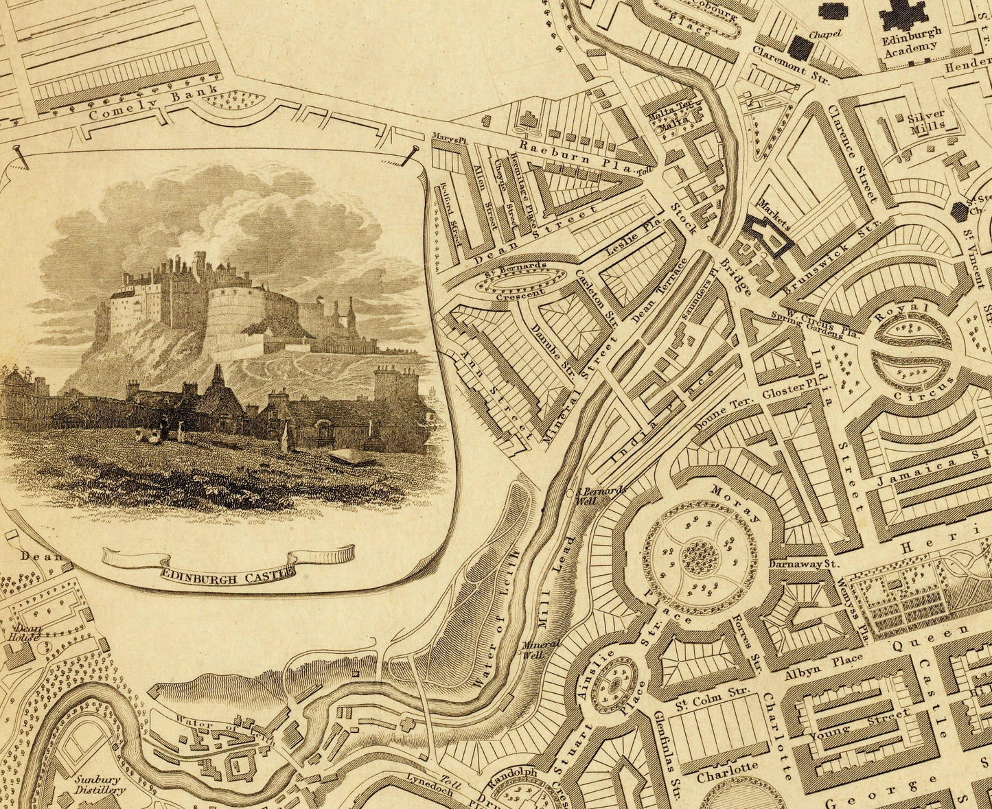 Edinburgh City Plan dated 1834