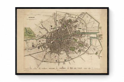 Dublin City Plan dated 1836