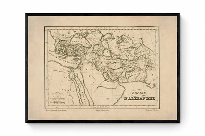 Map of the Empire of Alexander the Great dated 1822