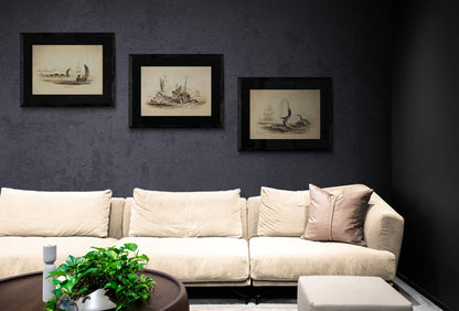 Kraken attacking Ship Print dated 1839