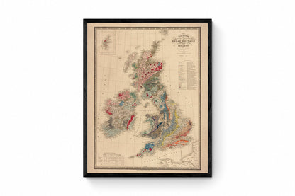 Geological Map of the British Islands dated 1840