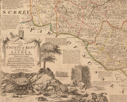 Kent Map dated 1740