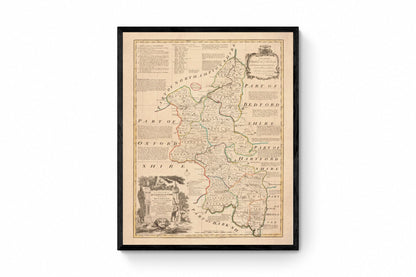 Buckinghamshire Map dated 1760