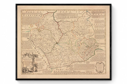 Leicester and Rutland Map dated 1760