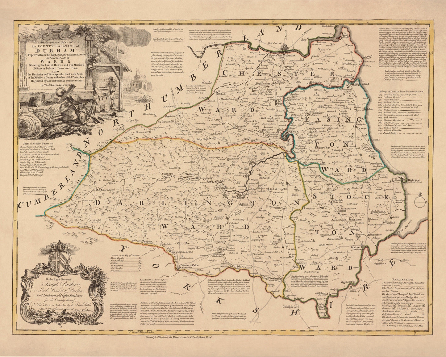 Durham Map dated 1775