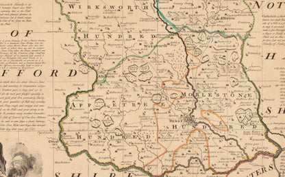Derbyshire Map dated 1755