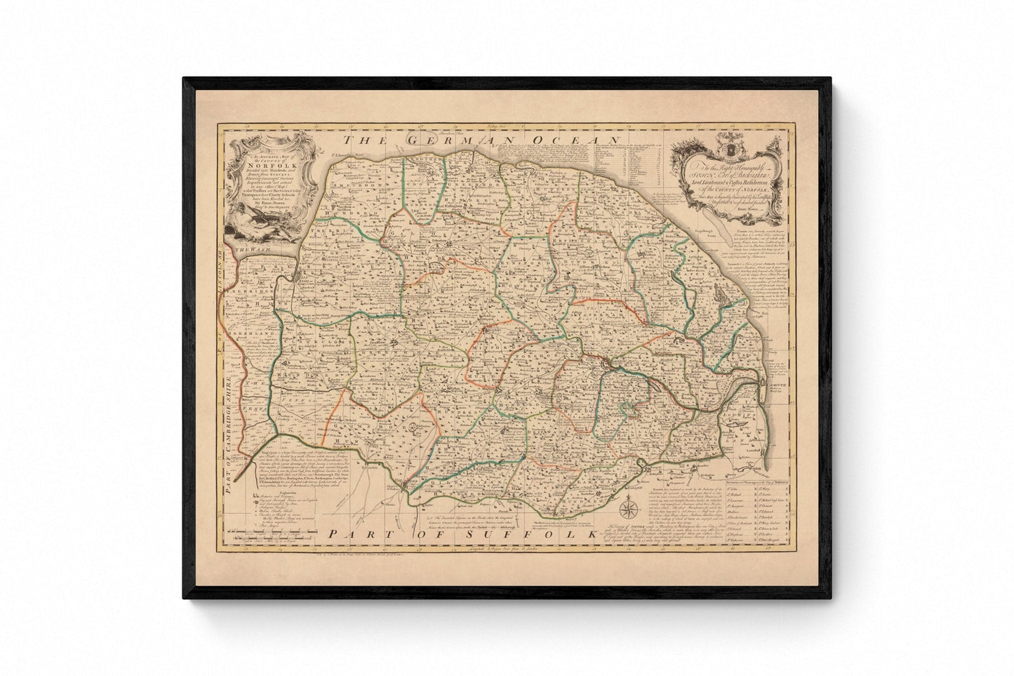 Norfolk Map dated 1749