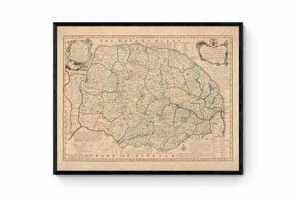 Norfolk Map dated 1749