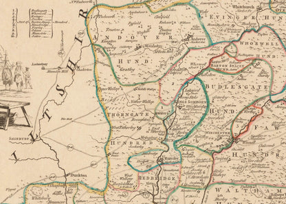 Hampshire Map dated 1760