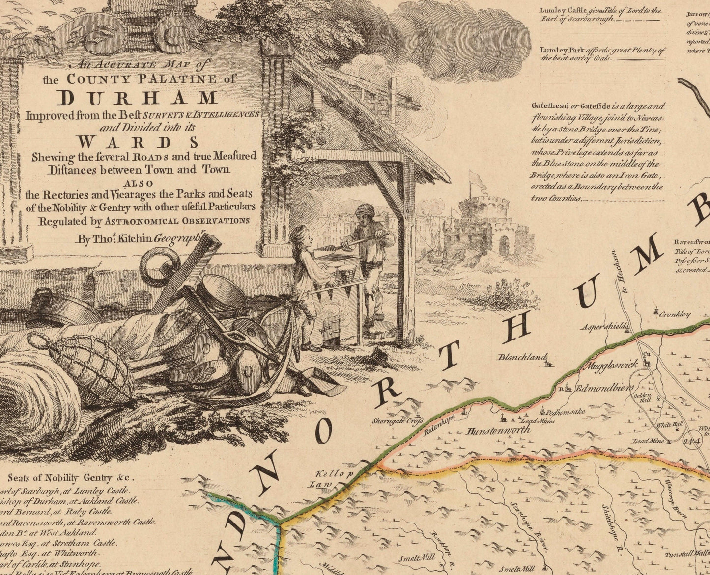Durham Map dated 1775