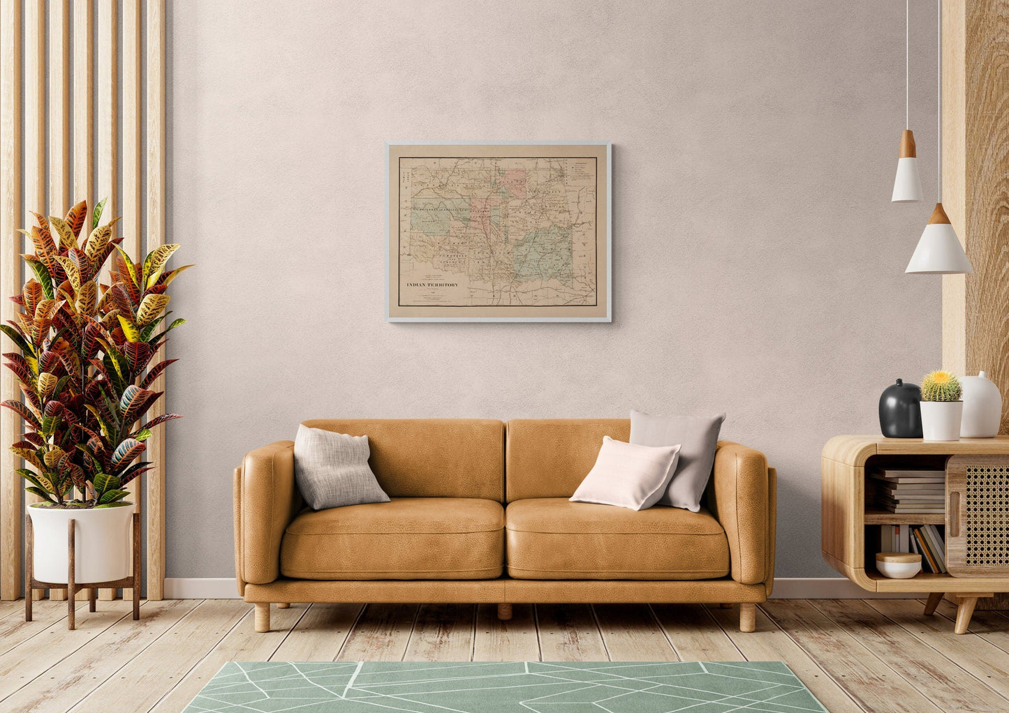 Indian Territory Map dated 1887