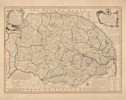 Norfolk Map dated 1749