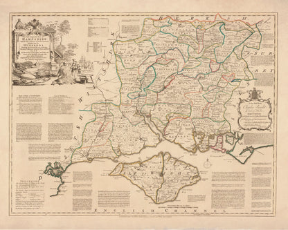 Hampshire Map dated 1760