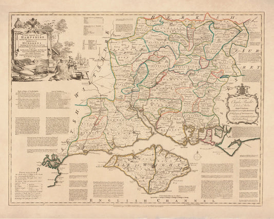 Hampshire Map dated 1760