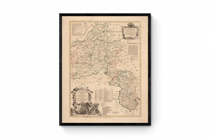 Oxfordshire Map dated 1750