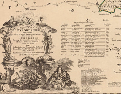 Oxfordshire Map dated 1750