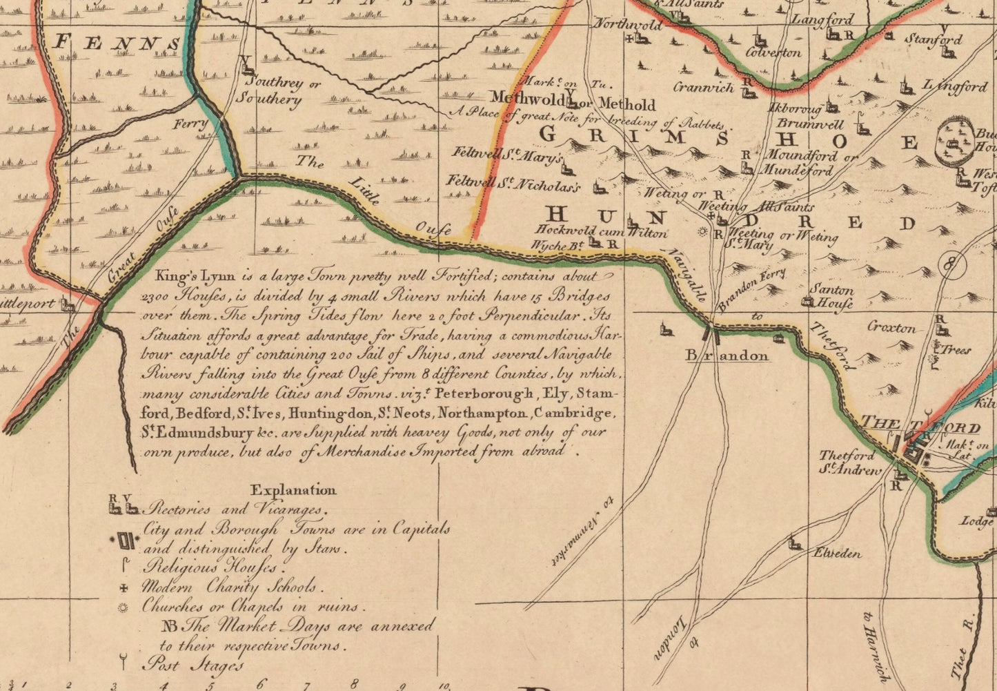 Norfolk Map dated 1749